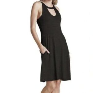 Toad and Co Avalon Dress Black Halter Tank Sleeveless Pockets Size Medium